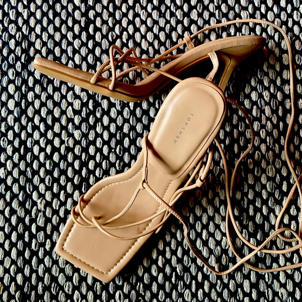 Topshop Nude High Heel Sandals — 11